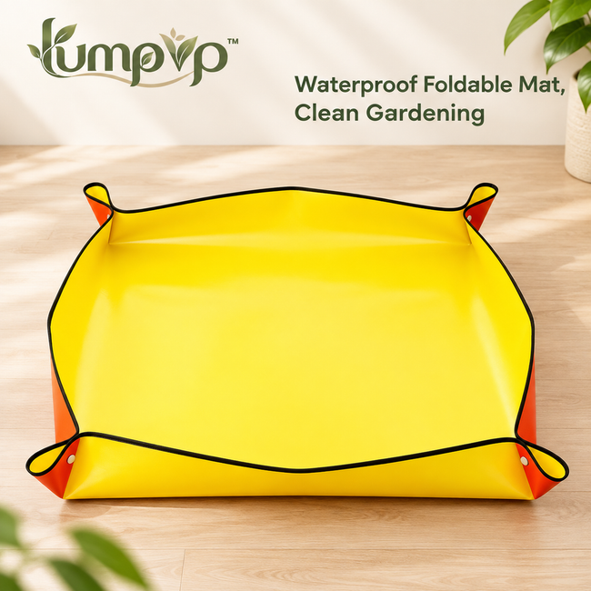 𝒍𝒖𝒎𝒑𝒗𝒑™ Waterproof Gardening Repotting Mat Foldable Plant Transplanting Pad with Leak-Proof Corners for Indoor Houseplants and Succulents