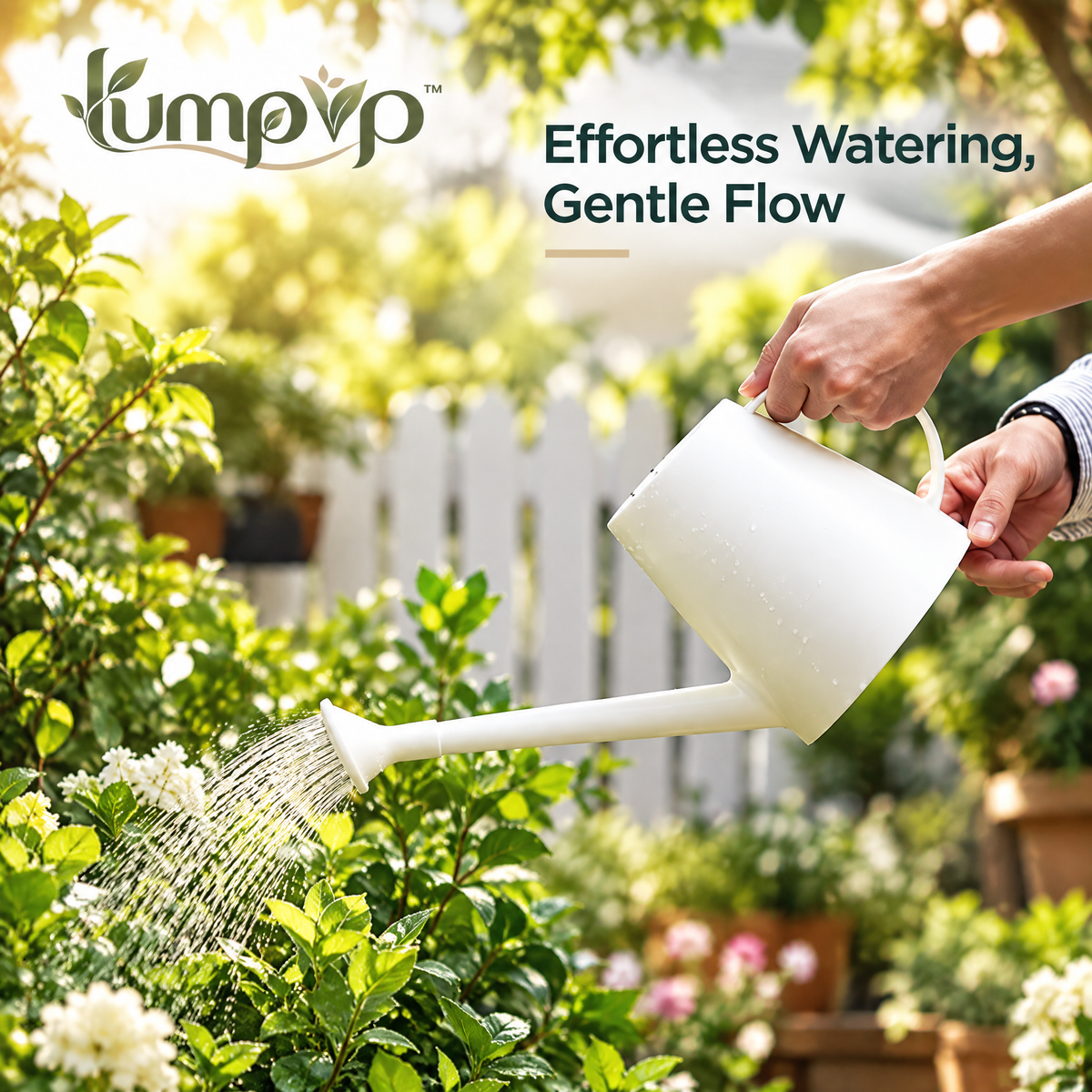 𝒍𝒖𝒎𝒑𝒗𝒑™ Long Spout Indoor Watering Can 0.5 Gallon Modern Plastic Watering Pot with Ergonomic Handle for Houseplants, Flowers, and Herbs