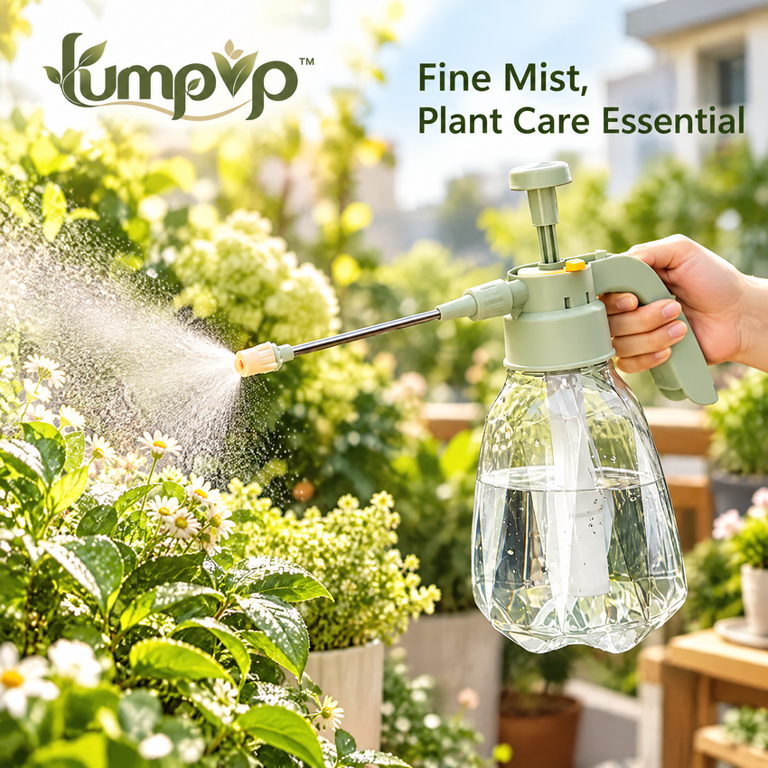 𝒍𝒖𝒎𝒑𝒗𝒑™ Ergonomic Pump Action Plant Mister 0.4 Gallon Handheld Pressure Sprayer with Adjustable Nozzle for Foliage Misting and Gardening